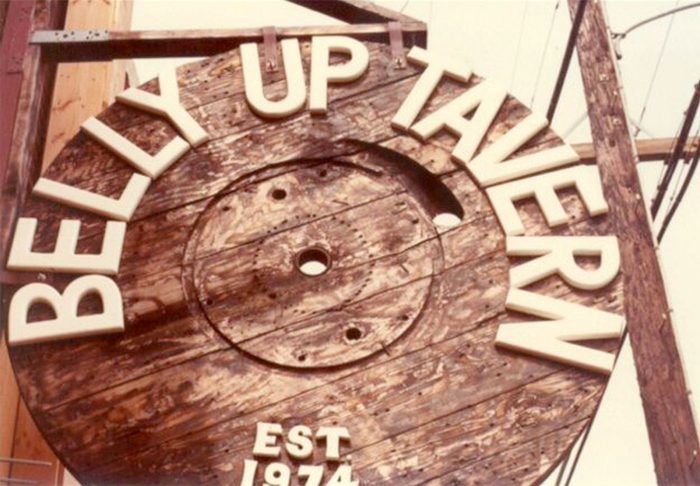 Belly Up Tavern's first sign